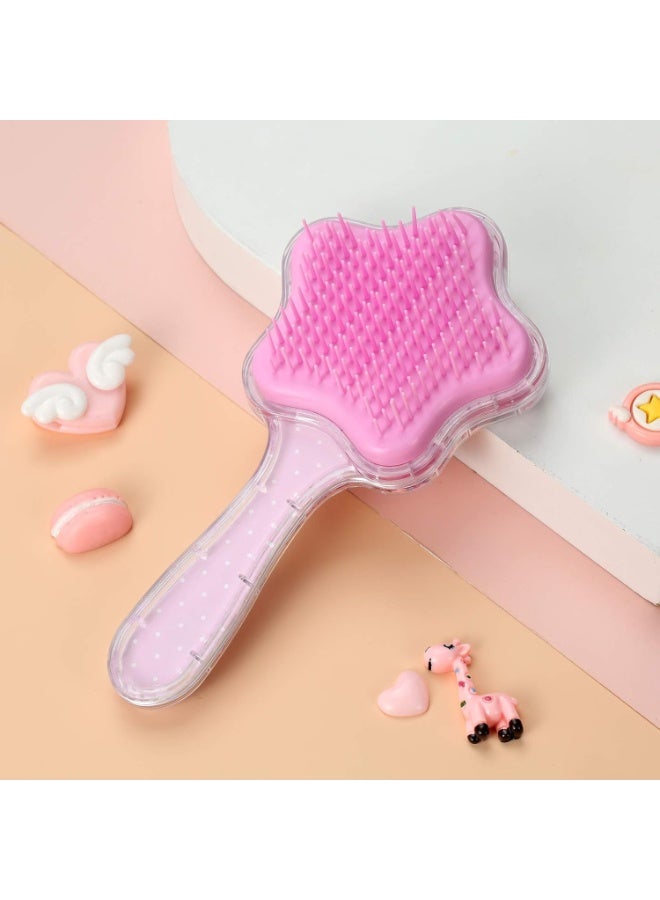 Interactive Kids Hair Brush with Colorful Shaker Beads in Transparent Flower-Shaped Head, Soft Flexible Plastic Bristles for Gentle Detangling, Comfortable Child-Friendly Handle, Pink Flamingo Illustration with Hearts, Detangling Hair Brush for Girls and Boys, Safe and Pain-Free Styling, Perfect for Home, Travel, and School, Durable Transparent Design Protects Internal Decorations and Moving Beads, Fun and Educational Hairbrush for Toddlers and Young Children, Detangling and Playful Hair Care Solution - Image 4